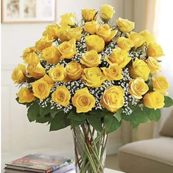 Three Dozen Yellow Roses
