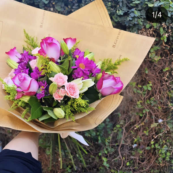 Passionate purple paper wrap