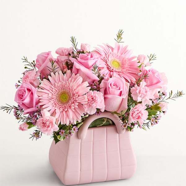 Designer bag bouquet