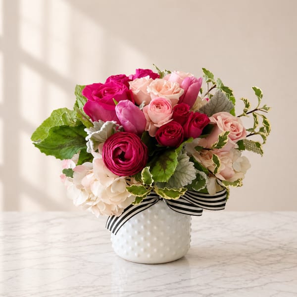 50 Shades of Pink Arrangement – My Blooming Business