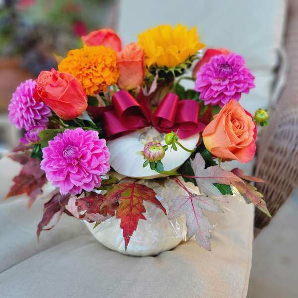 Perfectly Pumpkin Authentic Floral Arrangement