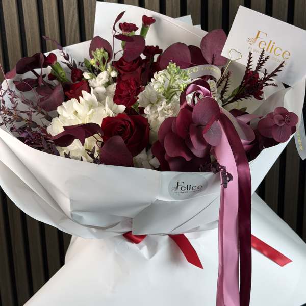 Red & Ivory Luxury Romance Bouquet