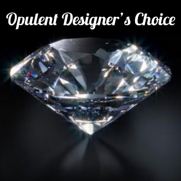 A large faceted diamond on a black background with text above it