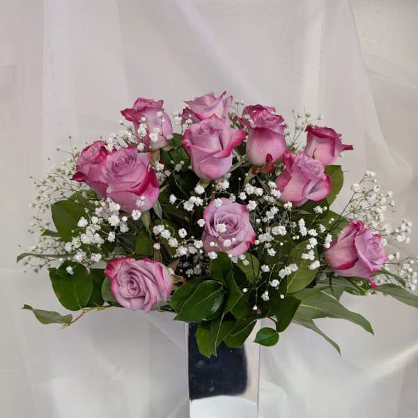 1 Dozen Deep Purple Roses (Mother's Day Edition)