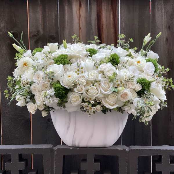 Simple white and green