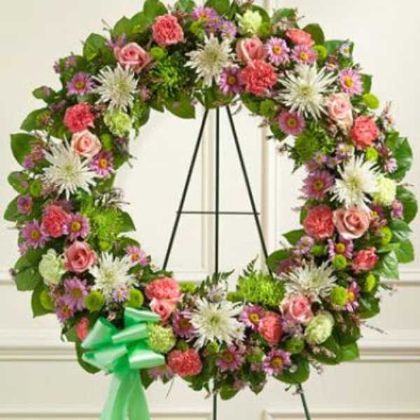 Serene Blessings Pastel Standing Wreath