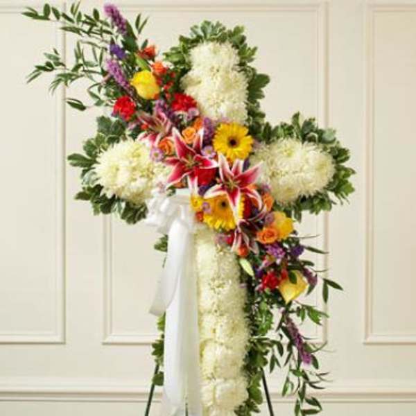 Peace and Prayers Standing Cross -Bright