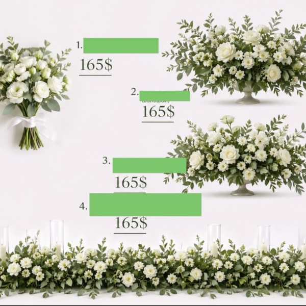 Elegant Church Floral Designs in White and Green