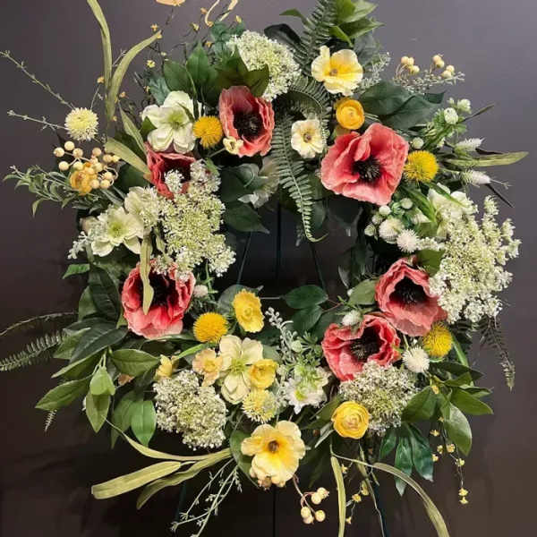 Spring Wreath - Faux Flowers
