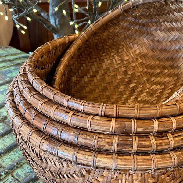 Handwoven Bamboo Nesting Baskets – Set of 5