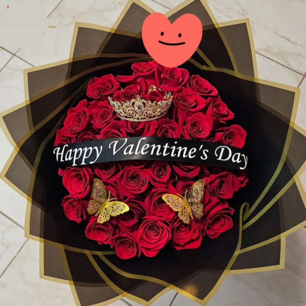 Ramo buchon de san valentin . Bouquet san valentin red roses.