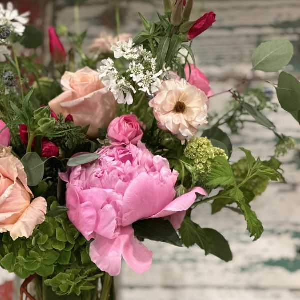 Taller seasonal vase arrangement