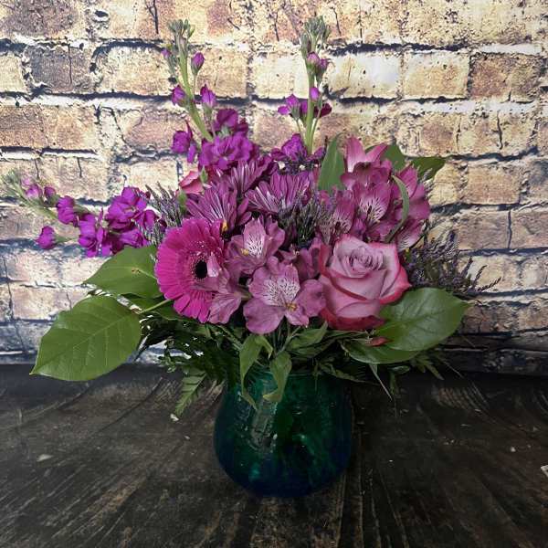 Deep Purple and Blue Hues Bouquet