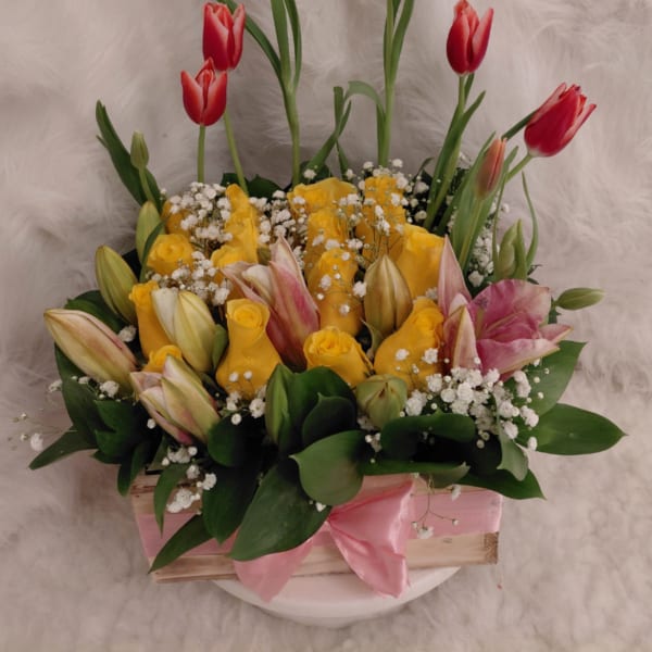 Tulips roses and lilys