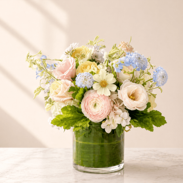 The Blossom – Pastel Garden Flower Arrangement | Same-Day Flower Delivery Los Angeles