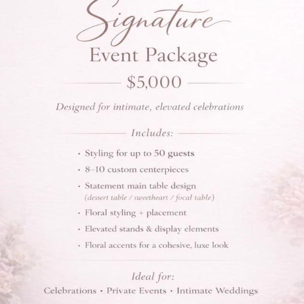 Signature Event Package