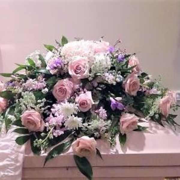 Soft and Lovely 1/2 Casket Spray