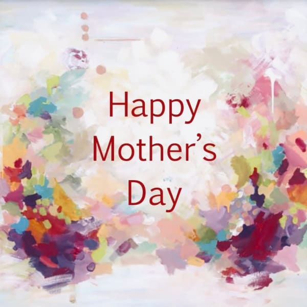 Happy Mother’s Day message on a colorful abstract floral-style background