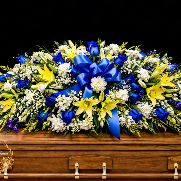 Blue roses and lily Casket (FC9)