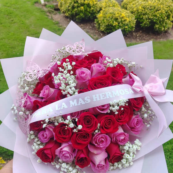 RED ROUSES AND PINK ROUSES