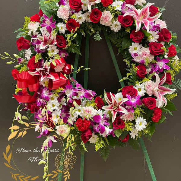 Orchid, Roses and Lilies Wreath (FW17)