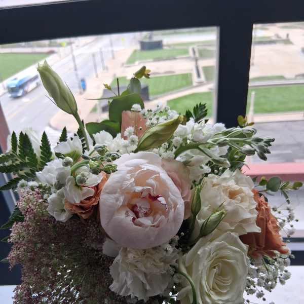 Maya's bridal bouquet