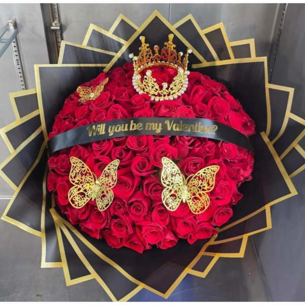 Ramo buchon red roses rosas rojas.