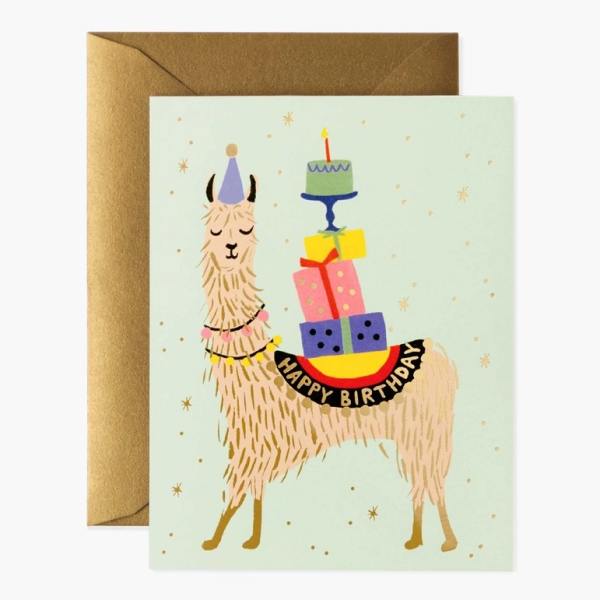 Llama Birthday Card