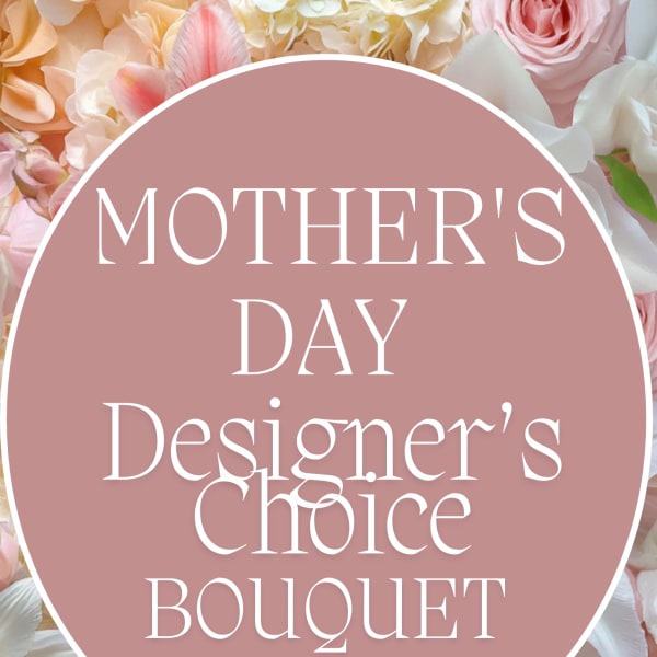 Mother's Day bouquet in a vase with pink and white flowers