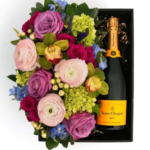 Flora Box Pastel Veuve Clicquot Brut