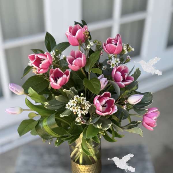 Pink & Lavender Tulips Garden – Mother’s Day Bouquet