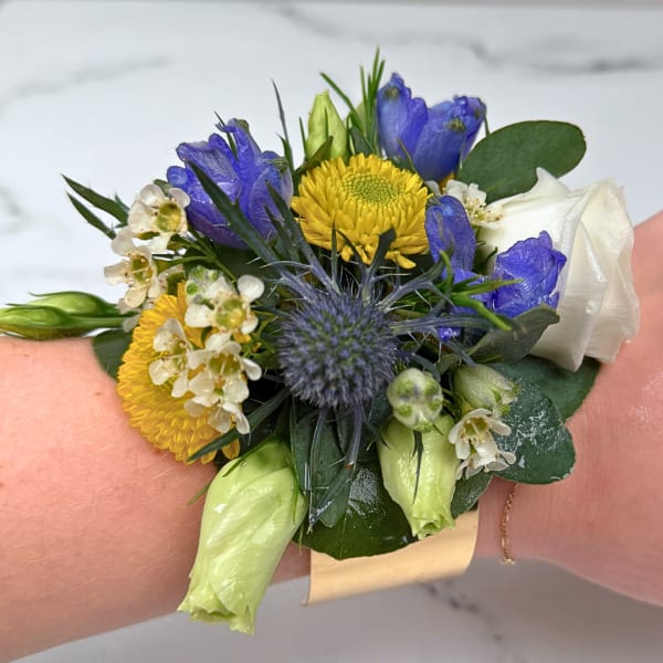 Sunny Skies Gold Cuff Corsage