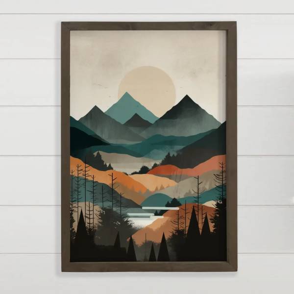 Midcentury Modern Mountainscape