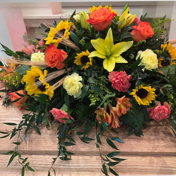 Bright Remembrance Casket Spray