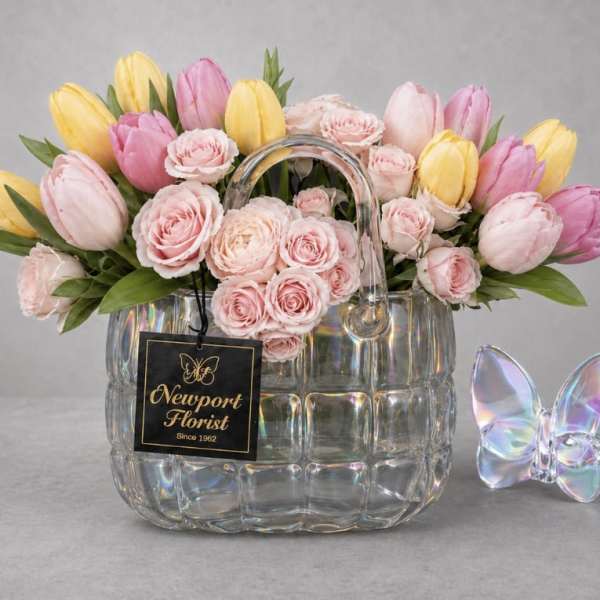 Pastel Tulip Garden in Cyrstal handbag NF-Y42