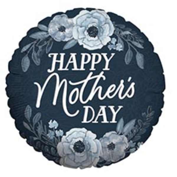 Blue & White Floral Mother's Day Mylar