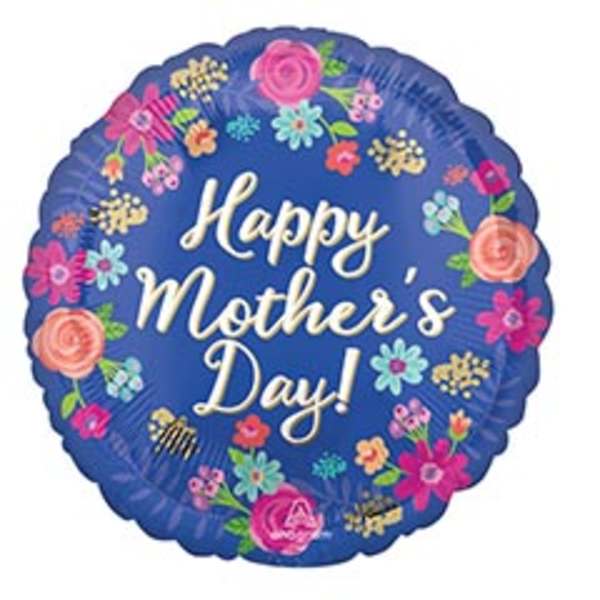 Blue Happy Mother's Day Mylar