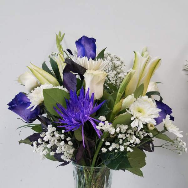 Purple & White Vase