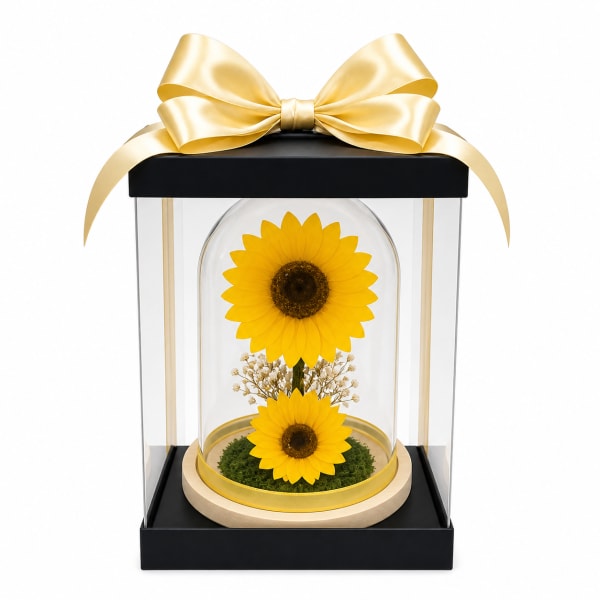 Luxury Sunflower Duo Dome (Height: 9.84 ")