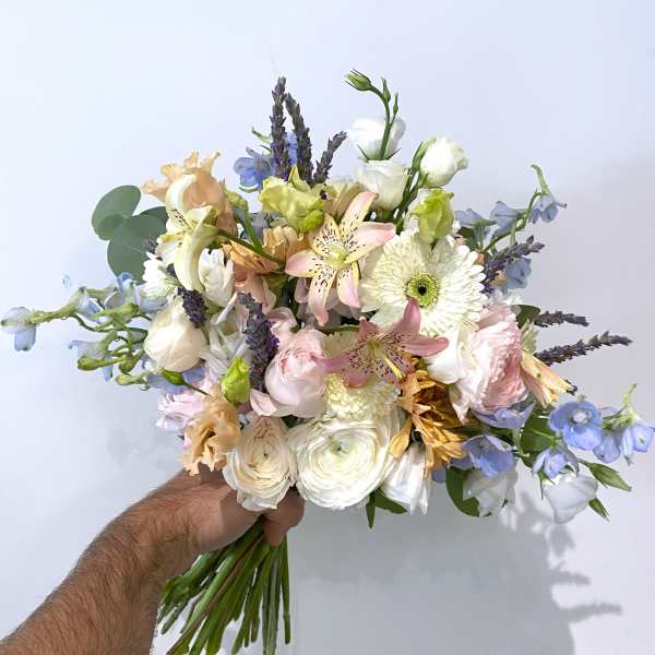 Peaches and Cream Bridal Bouquet