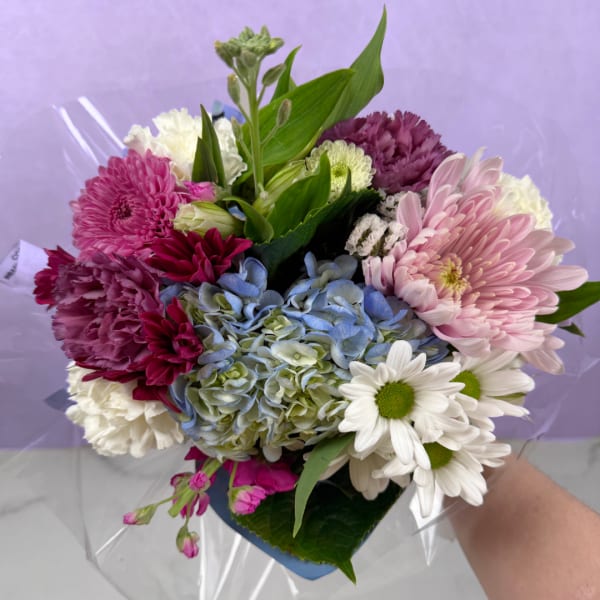 Cool & Serene Wrapped Bouquet - Classic