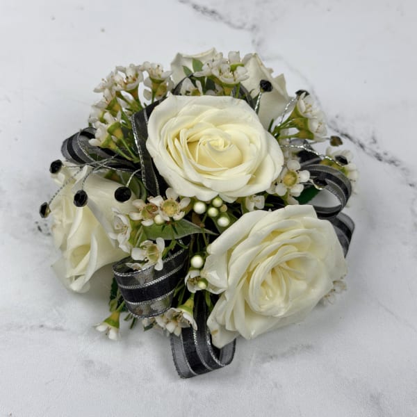 Onyx 4 Rose Wrist Corsage