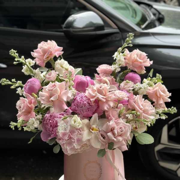 Gorgeous Pink Box. The photo shows a standard size.