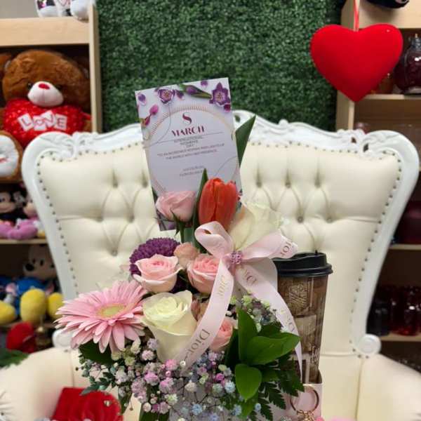 Floral coffee stand