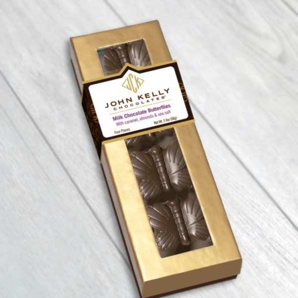 4 Pc John Kelly Milk Chocolate Butterflies