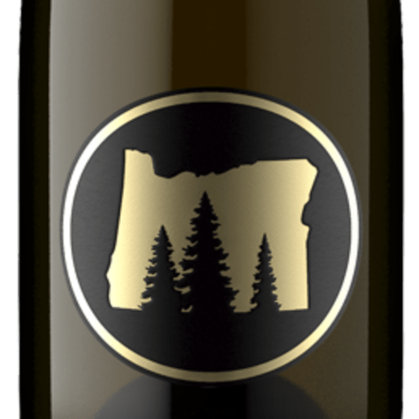 Black candle with a gold state-and-trees emblem