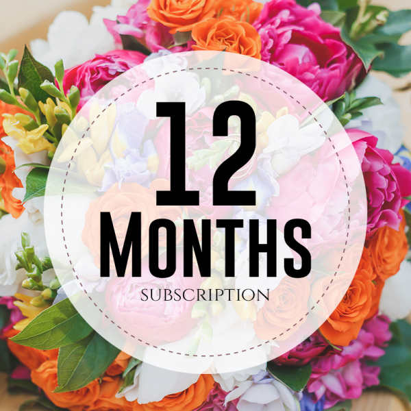 Monthly Flower Subscription - 12 Months