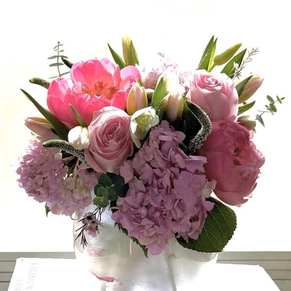 Coral Peony Romance – Valentine’s Day Floral Arrangement | Washington DC