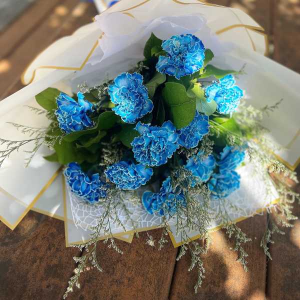 Blue Carnations Wrap