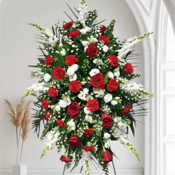 Red and White Spray